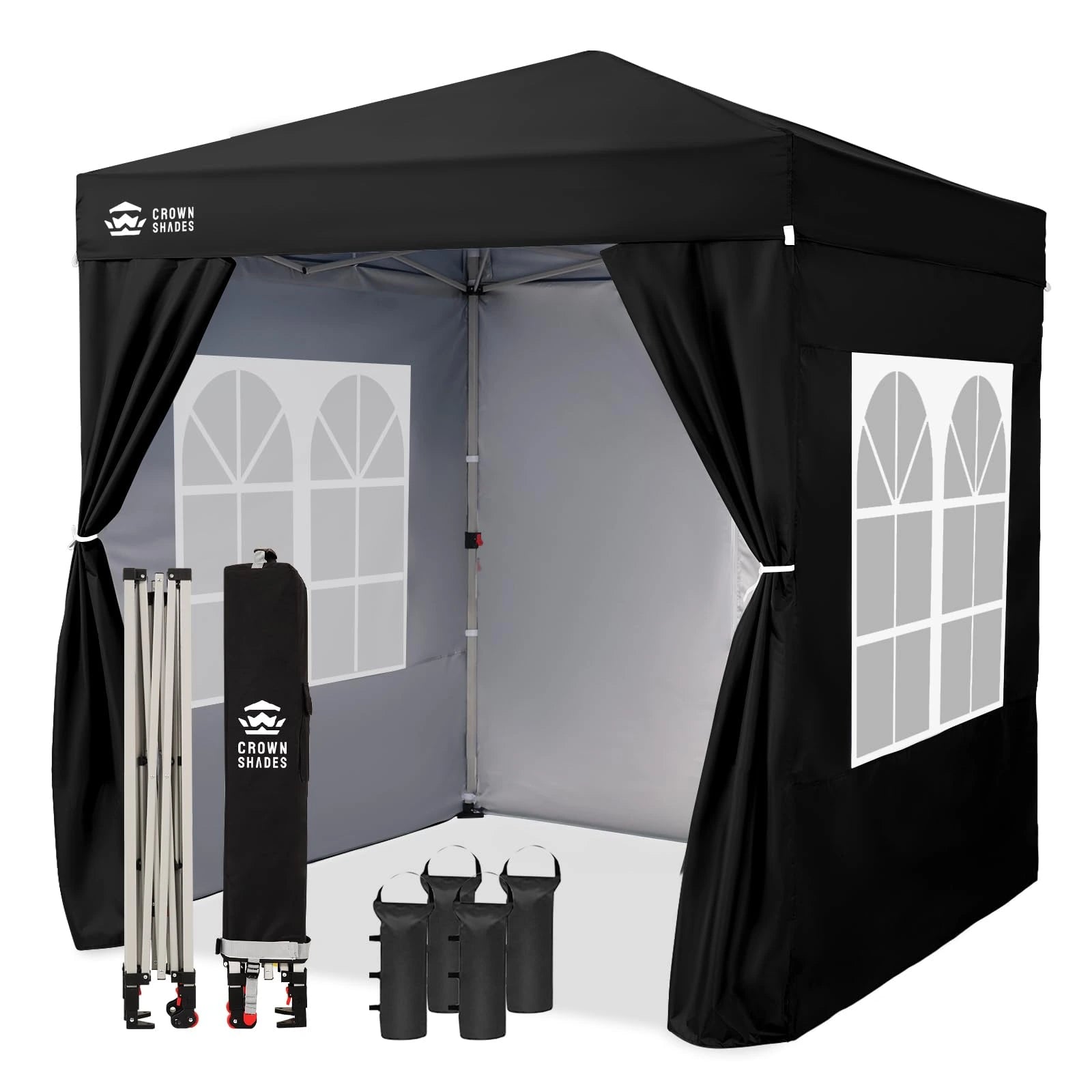Heavy-Duty Pop-Up Canopy Shelter – 2m x 2m with Side Panels