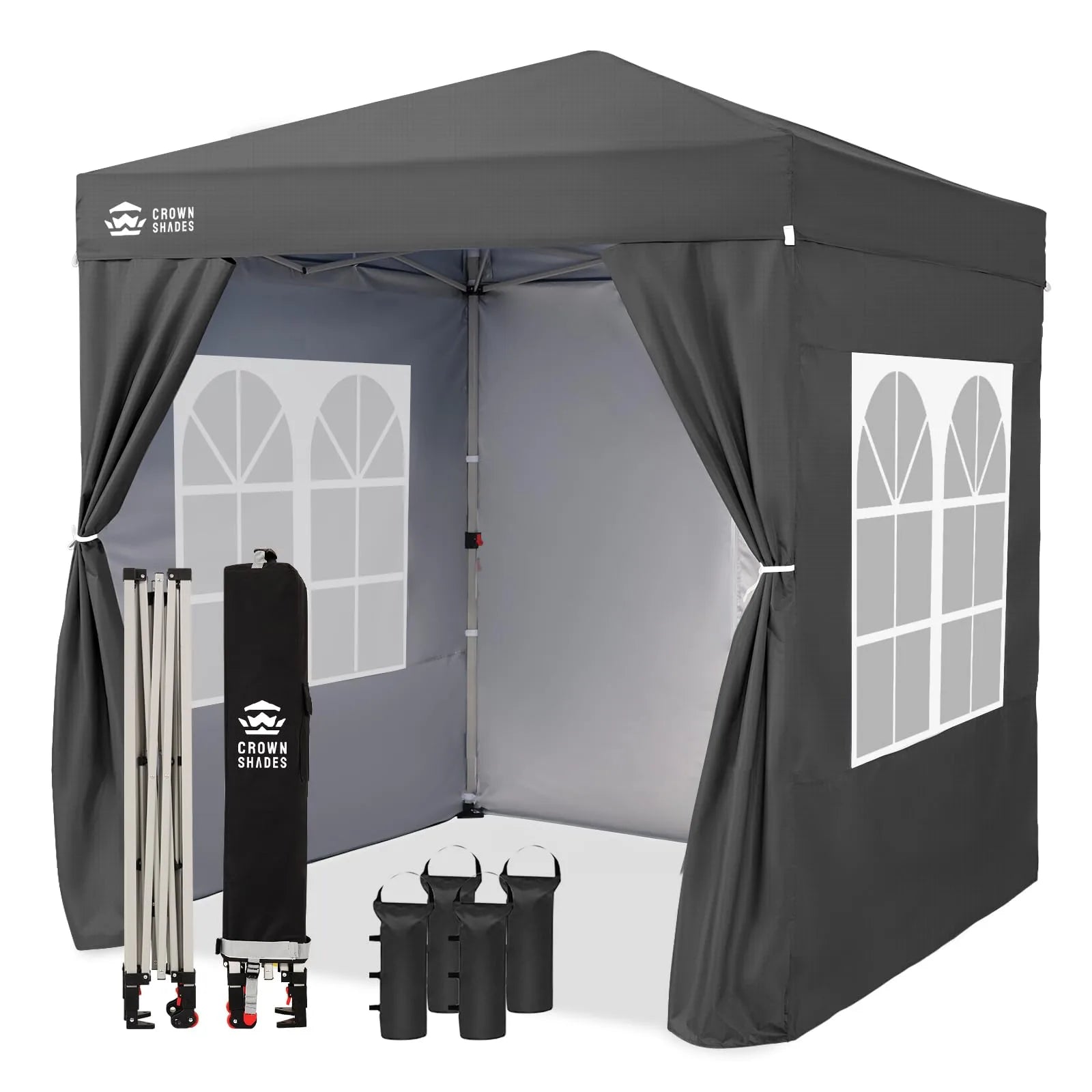 Heavy-Duty Pop-Up Canopy Shelter – 2m x 2m with Side Panels
