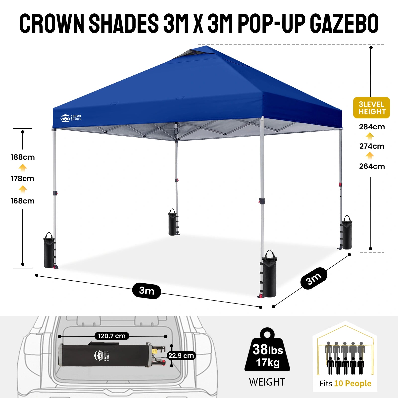 CenterLOK® Pop Up Gazebo - One Push Instant
