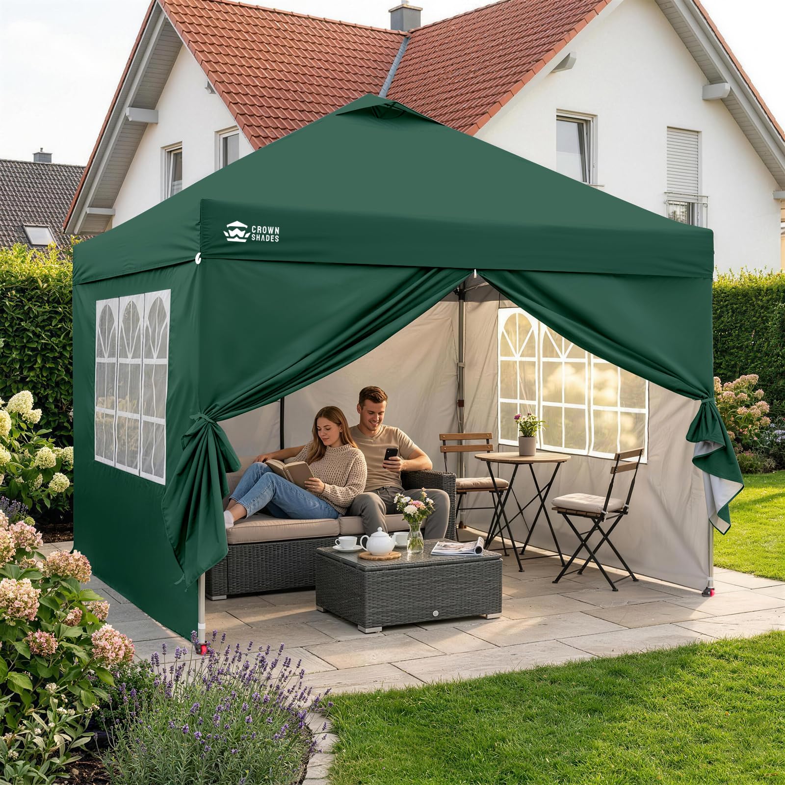 Pop Up Gazebo with 4 Sidewalls - One Push CenterLOK® Instant Setup