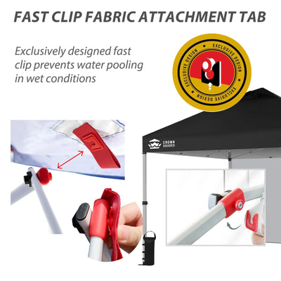 3m x 3m Pop Up Gazebo with Sidewall – One Push Waterproof Canopy