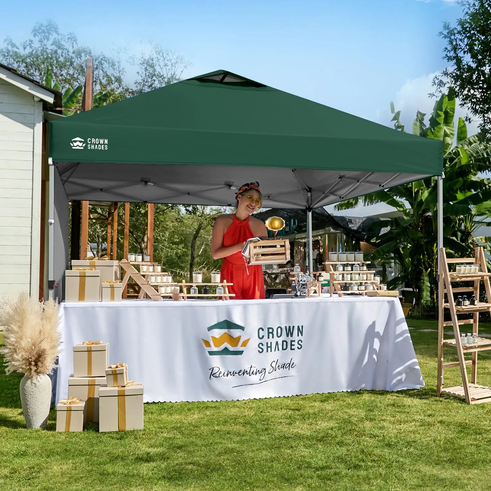 3m x 3m Pop Up Gazebo with Sidewall – One Push Waterproof Canopy