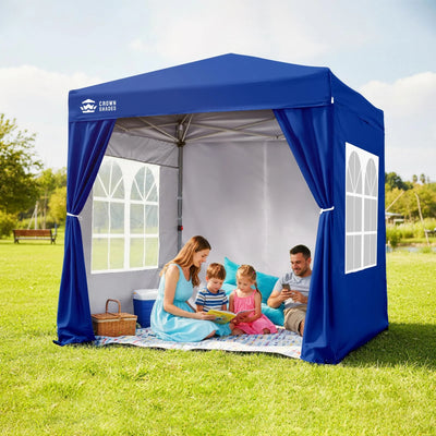 Heavy-Duty Pop-Up Canopy Shelter – 2m x 2m with Side Panels
