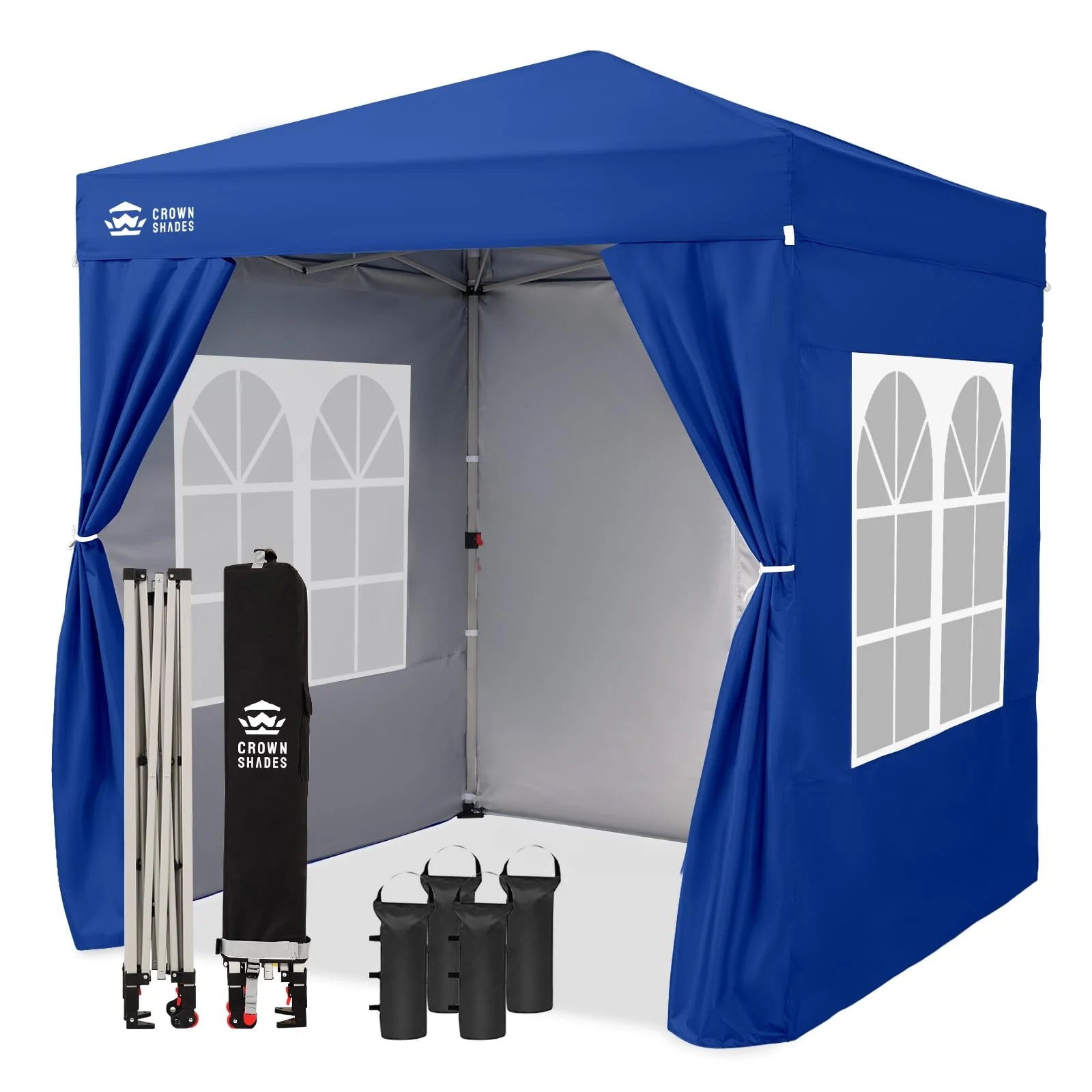 Heavy-Duty Pop-Up Canopy Shelter – 2m x 2m with Side Panels