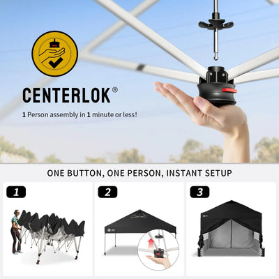 CenterLOK® 3x3m Pop Up Gazebo with 4 Sidewalls