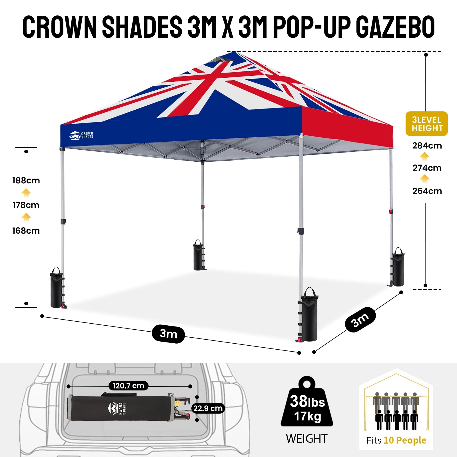 CenterLOK® Pop Up Gazebo - One Push Instant
