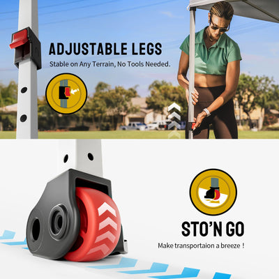 Pop Up Gazebo with 4 Sidewalls - One Push CenterLOK® Instant Setup