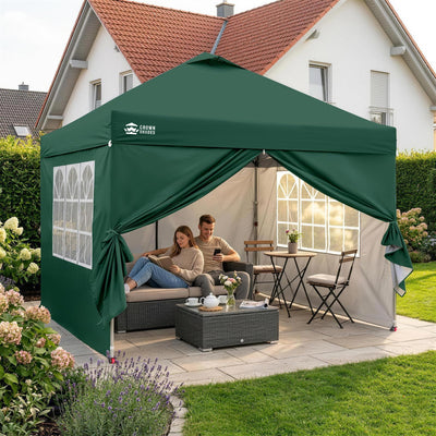 Pop Up Gazebo with 4 Sidewalls - One Push CenterLOK® Instant Setup